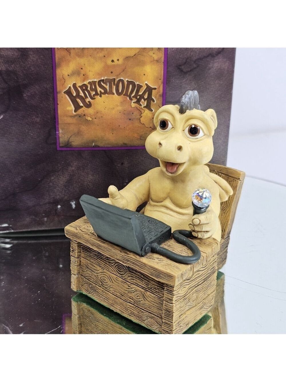 Krystonia Figure #3958 Truly Amazing Sitting At Desk With Laptop. Dragon
